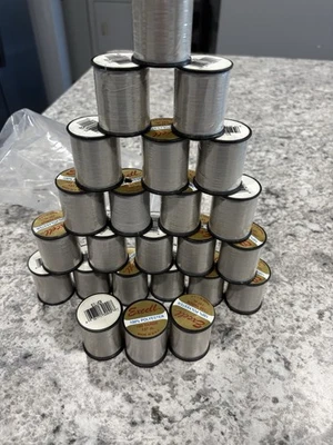 EXCELL THREAD LOT  (23 SPOOLS) silver Grey THREAD, New - Image 1 of 3