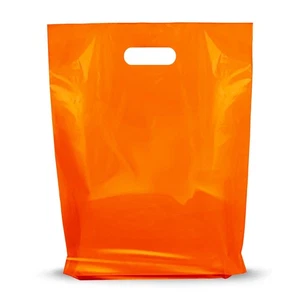 Plamar USA Orange Merchandise Plastic Glossy Retail Bags 100 Pack 12" x 15" w... - Picture 1 of 7