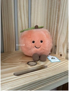 NWT Jellycat Amuseables Peach fluffy Authenticity Guaranteed‼️ w/ Dust Bag - Picture 1 of 2