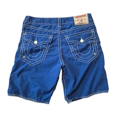Pantalones Cortos True Religion Talla 34 EE. UU. Bañador Bolsillos Herradura Foto 1 de 4