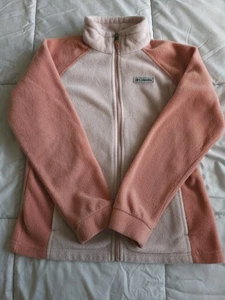Chaqueta polar Columbia Girls L 14/16 Benton Springs cremallera completa coral/rosa melocotón - Imagen 1 de 17