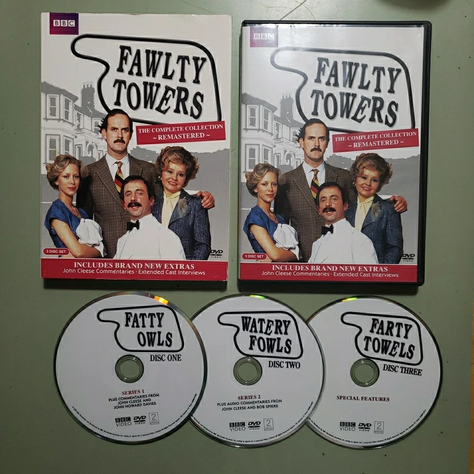 Fawlty Towers: The Complete Collection Remastered (3-Disc DVD, Full Screen) BBC - Imagem 1 de 1