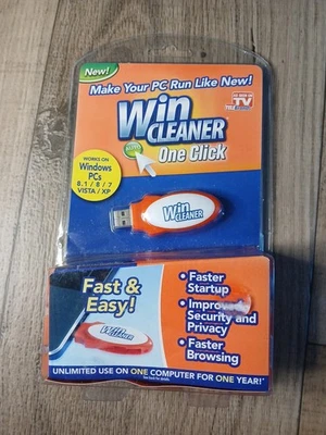 New Win Cleaner USB As Seen on TV One Click PC Computer Clean Repair Protect - Image 1 of 4