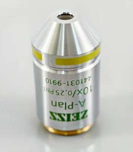 Zeiss A-Plan 10x 0.25 Ph1 Phase Contrast Microscope Objective 441031 - Picture 1 of 2