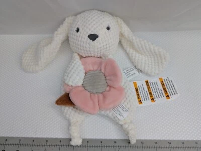 Cobertor de segurança Gerber Rabbit Lovey chocalho acolchoado 11 polegadas brinquedo de bicho de pelúcia - Imagem 1 de 4