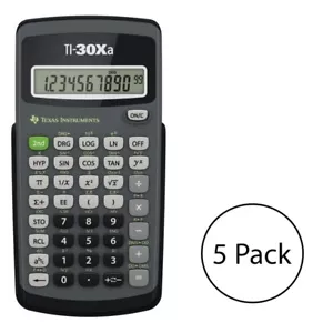 5 Pack Texas Instruments TI-30Xa 10 Digit Display Scientific Calculator - Picture 1 of 4