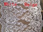22cm Wide Embroidered Lace Trim Sequins Flower Applique Wedding Sewing Craft DIY