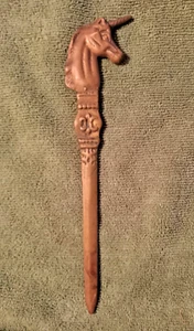 Vintage MCM Brass Letter Opener Unicorn Mythical 8.5" Long Office Decor 4.6 oz - Picture 1 of 18