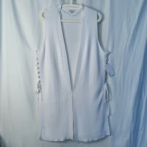 Kensie Womens Sleeveless Knit Blouse - White, XL - Picture 1 of 8
