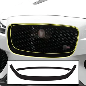 Fits Jaguar F-Pace 2017-2020 Front Grille Chrome Delete Decal Blackout Vinyl - Picture 1 of 6