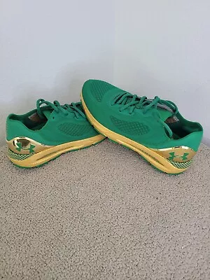 Under Armour Notre Dame HOVR Sonic 5 Women 10 Bluetooth Green Running Shoes S175 - Image 1 of 4