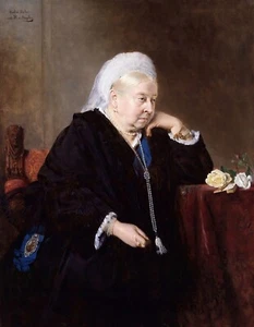 Queen Victoria Painting by Heinrich von Angeli Art Reproduction - Picture 1 of 3