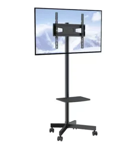VEVOR Mobiler TV-Ständer Mobiler TV-Wagen für 23"-60" Fernseher mit Rollen & einem Tablett OB - Bild 1 von 5