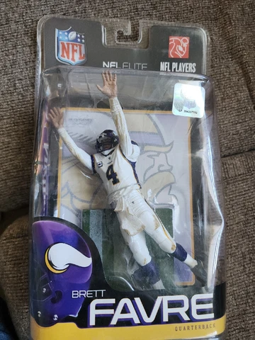 Minnesota Vikings NFL Brett Favre McFarlane Figure NFL Elite # 4 Package Warped Cover
