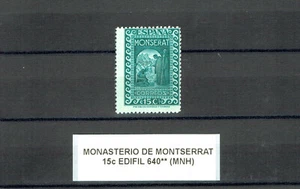 ESPAÑA 1931 II REPUBLICA, 640** (MNH) NUEVO, MONASTERIO DE MONTSERRAT - Imagen 1 de 1
