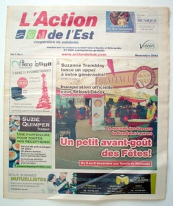 JOURNAL L'ACTION DE L'EST, NOVEMBRE 2013 - Imagen 1 de 2