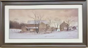 Ray Hendershot "Evening Chores" FRAMED American Country Farm Art Print New - Picture 1 of 4