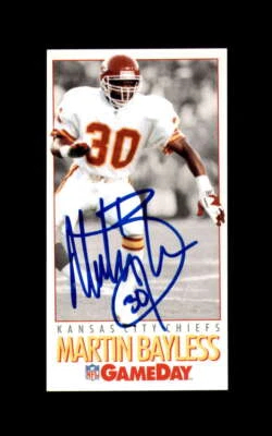 Martin Bayless Signed 1992 NFL GameDay Kansas City Chiefs Autograph - Image 1 of 2
