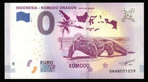 Billet Souvenir 0 Euro - Indonesia, KOMODO DRAGON WILDLIFE SERIES 2019-1 UNC - Picture 1 of 3
