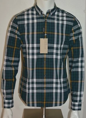 NWT BURBERRY MENS BUTTON DOWN NOVA CHECK COTTON SHIRT SZ SMALL - Image 1 of 4