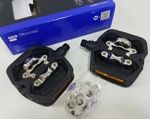 Look Geo Trekking Grip Chromoly Spindle Hybrid Road Bicycle Pedal (Black) - Picture 1 of 11