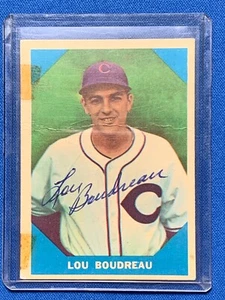 Lou Boudreau HOF Autographed 1960 Fleer Baseball Greats Card #16 Cle Indians - Picture 1 of 2