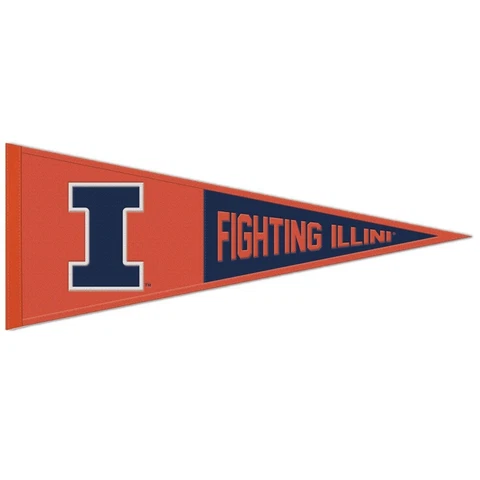 Illinois Fighting Illini Wool Pennant - 13"x32" Cover