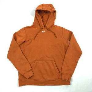 Nike Hoodie Womens Large Center Swoosh Check Essentails Burnt Orange * - Picture 1 of 11