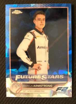2022 Topps Chrome F2 Marcus Armstrong Future Stars Sapphire Cracked Ice Card #84 - Image 1 of 2