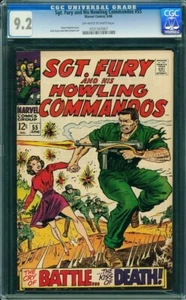 Sgt Fury and his Howling Commandos #55 CGC 9.2 OW-W 1968 Marvel war - Picture 1 of 2