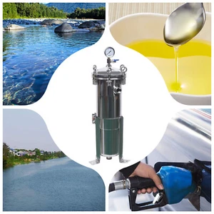 #4 304 Stainless Steel Bag Filter Housing In/Out 150PSI Flat Plate 0.13?O 10t/h - Picture 1 of 22