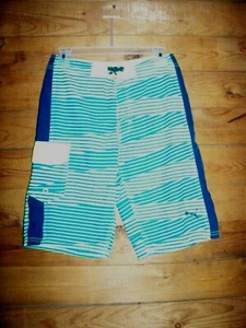 Puma Boys Yellow and Blue Striped Board Shorts Size Large 14-16 EUC!!! - Picture 1 of 2