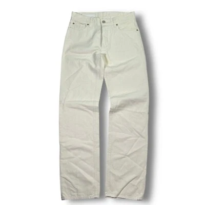 Nuevo con etiquetas Pantalón Club Monaco Radcliff Ajustado Recto Mezcla de Lino Jeans Blanco Para Hombres 28 Foto 1 de 4