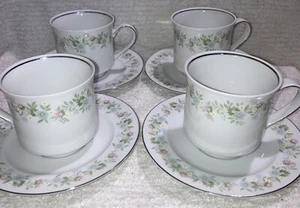 Johann Haviland Bavaria Forever Spring 8 tlg Vintage Porzellan Teetassen & Untertassen Set - Bild 1 von 12