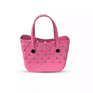 Women Rubber Beach Tote Bag Waterproof Large Capacity Open Top for Gym Sports - Picture 1 of 46