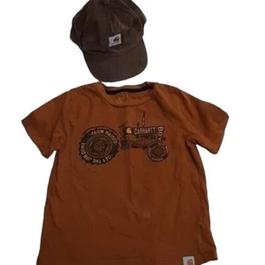 Carhartt Kids Wear Shirt Size 5 and Snapback Hat Y16 Tractor Farm Country - Picture 1 of 13