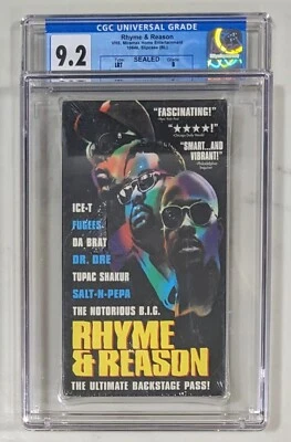 1997 Rhyme & Reason VHS (Fugees Dre Tupac B.I.G.) CGC 9.2 B Pop 1 None Higher - Image 1 of 4