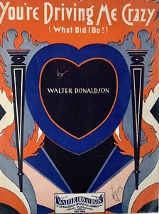 You're Driving Me Crazy 1930 Vintage Piano, Guitar, Banjo Sheet Music Song Book  - Picture 1 of 6