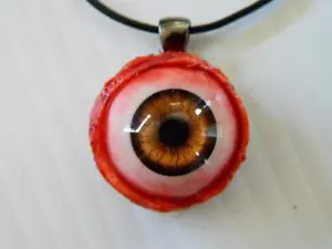 Halloween Horror Prop - EYEBALL Pendant for costume or cos play! (Infected Amb) - Picture 1 of 1