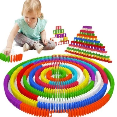 960pcs Domino Set Dominoes for Children Wooden Family Edition Play Toys + Bag - Image 1 of 4