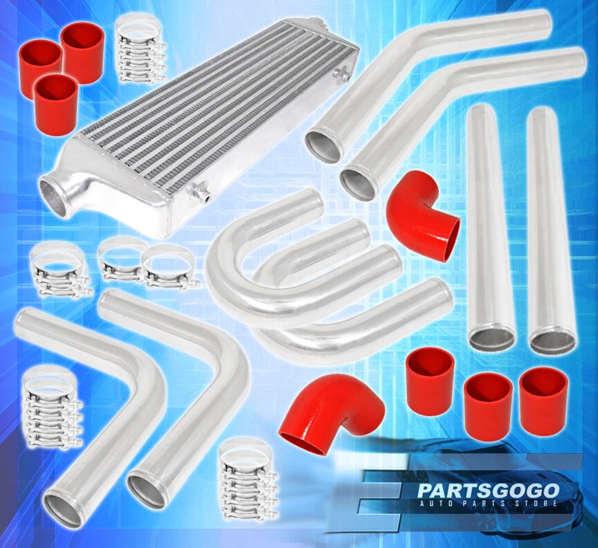 Turbo Accessories Combo-Fmic Intercooler+8Pcs Piping Kit +Couplers+Clamps Unit Foto 1 de 1