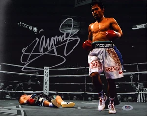 Manny Pacquiao Signed Autographed 11x14 Photo Boxing Hof PSA #3 - Picture 1 of 1