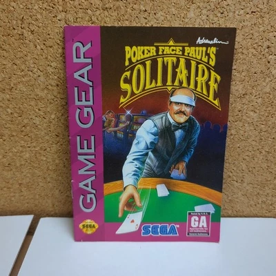 Poker Face Paul's Solitaire Sega Gamegear Instruction Manual  - Bild 1 von 4