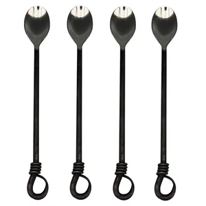 Gourmet Settings Twist N Shout 18/10 Stainless Iced Beverage Spoon (Set of Four) - Picture 1 of 5
