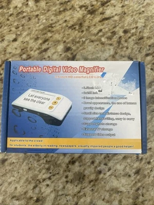 Portable Digital Magnifier Reading Aid 3.5" LCD Screen Low Vision 2x-25x Zoom - Image 1 of 4