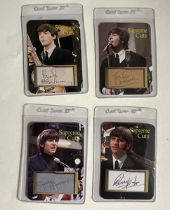 SUPREME CUTS THE BEATLES FACSIMILE AUTOGRAPH CARD SAMPLE SET OF 4 - Picture 1 of 6