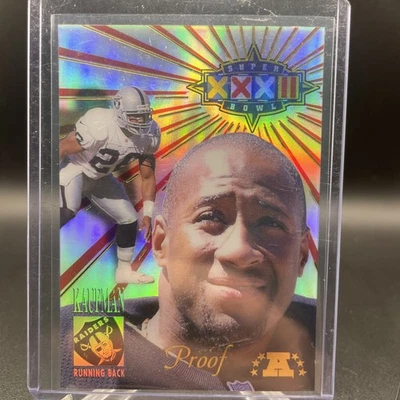 1998 Collector's Edge Super Bowl Card Show Foil Back Proof /500 Napoleon Kaufman - Image 1 of 2