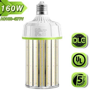 LED Corn Light Bulb 160W High Bay Warehouse Barn Garage 5000K Daylight Lighting - Picture 1 of 12
