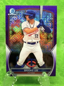 Brooks Lee /299 Purple Mojo - 2023 Bowman Chrome #BCP-248 Minnesota Twins - Picture 1 of 11