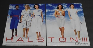 1984 Anuncio Impreso Sexy Moda Piernas Largas Dama Rubia Halston III JCPenney Vestido Arte - Imagen 1 de 1